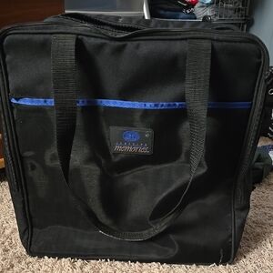 Memorex Black Tote Bag with Blue Accent